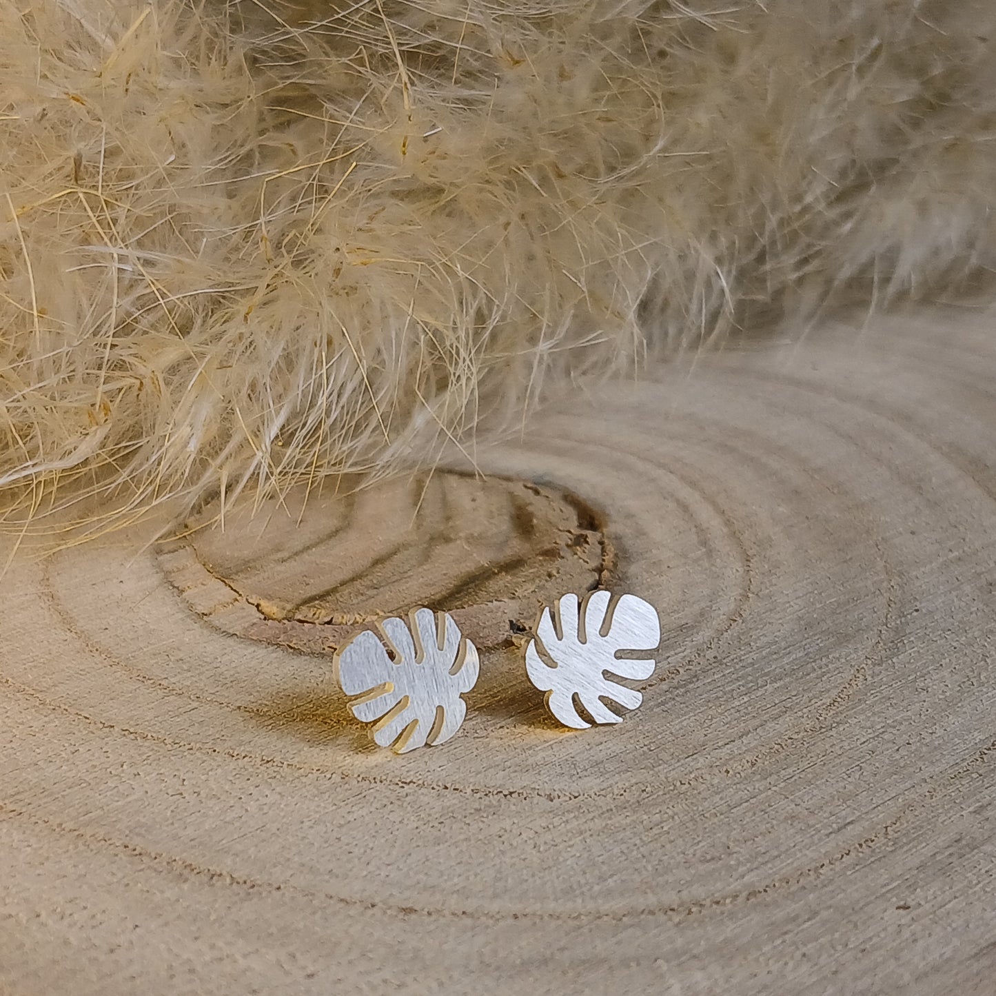 Ohrstecker Edelstahl Blatt