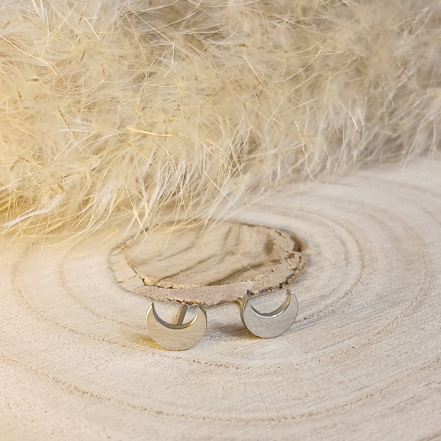 Ohrstecker Edelstahl Mond