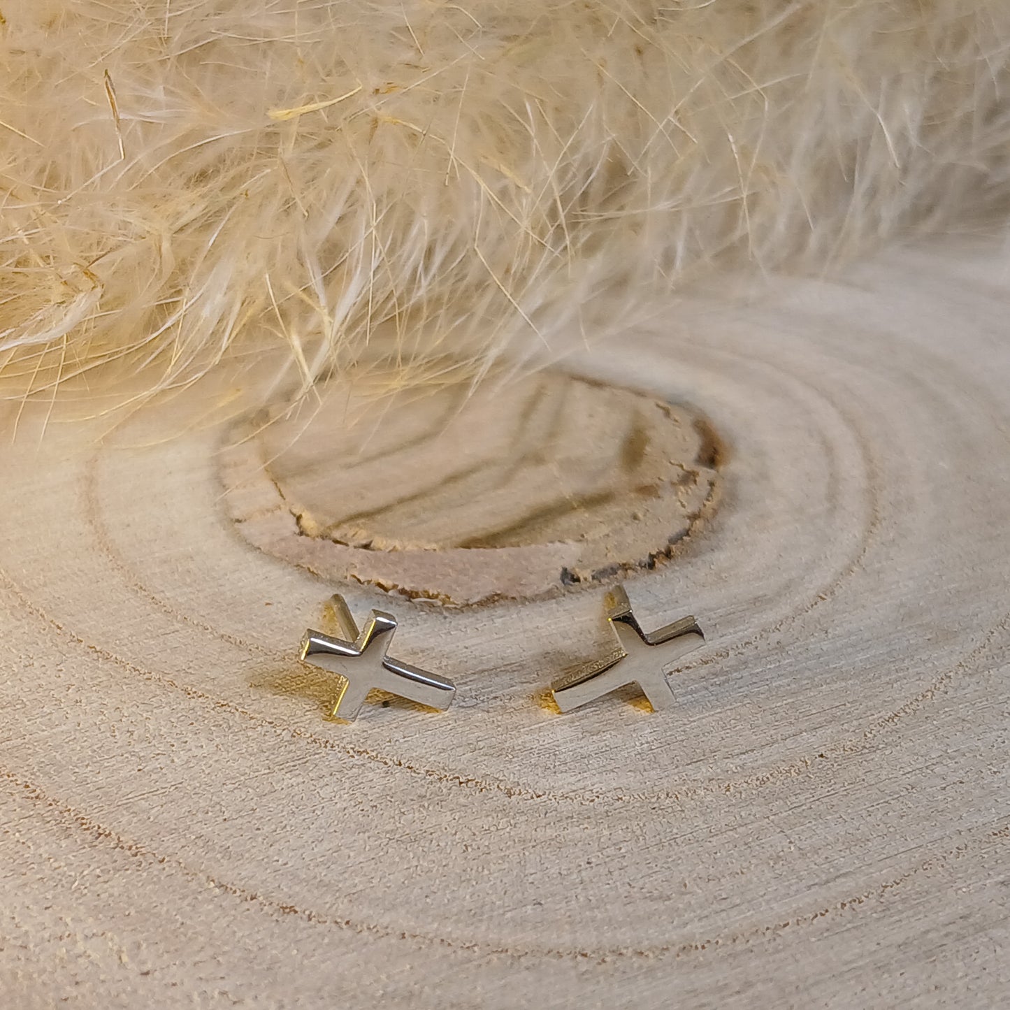 Ohrstecker Edelstahl Kreuz