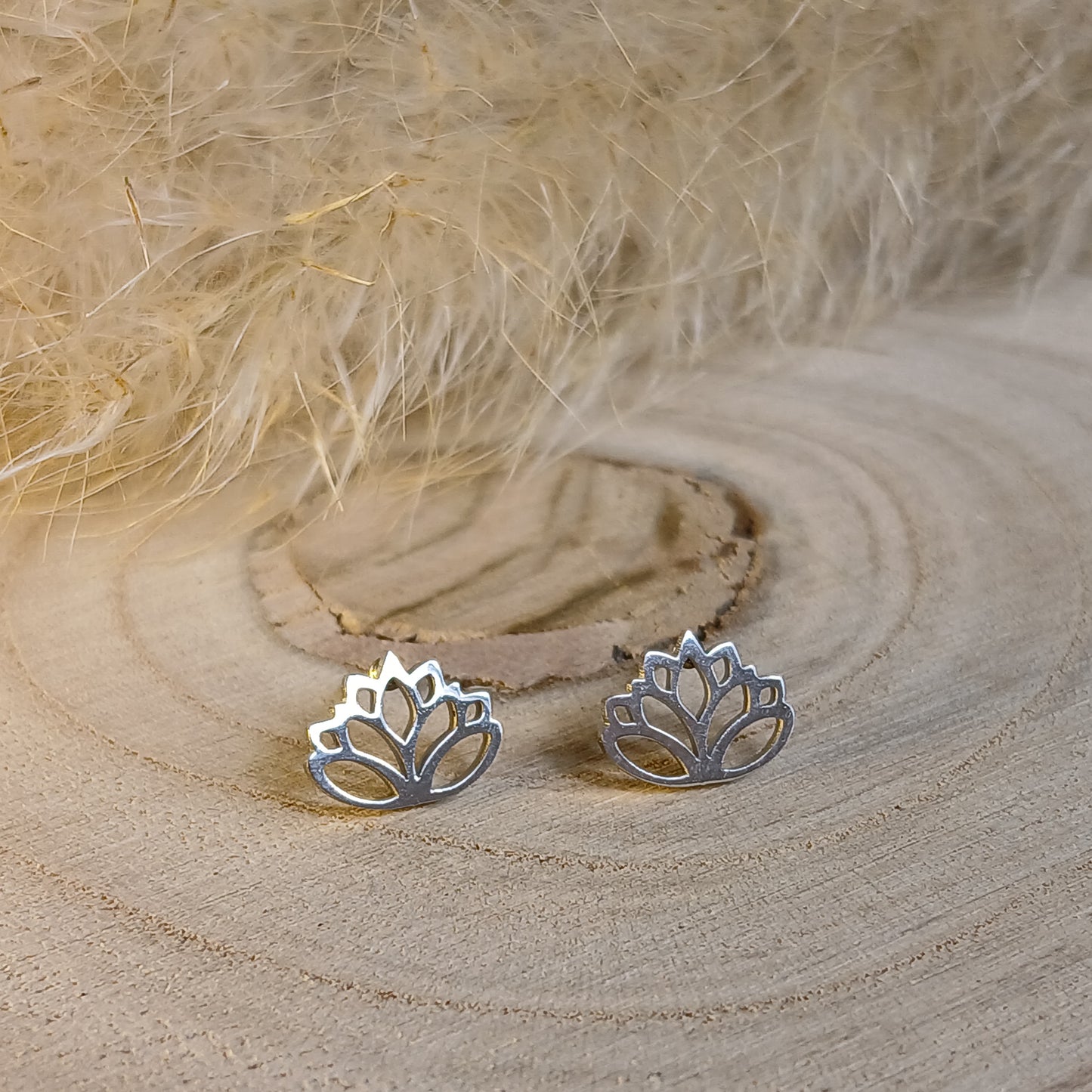 Ohrstecker Edelstahl Lotusblume