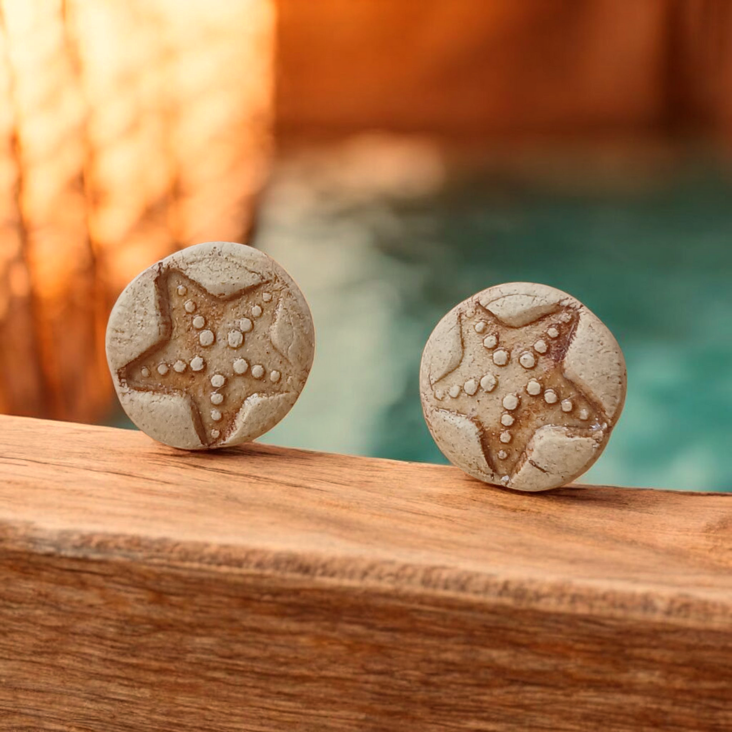 Ohrstecker Keramik "Seestern"