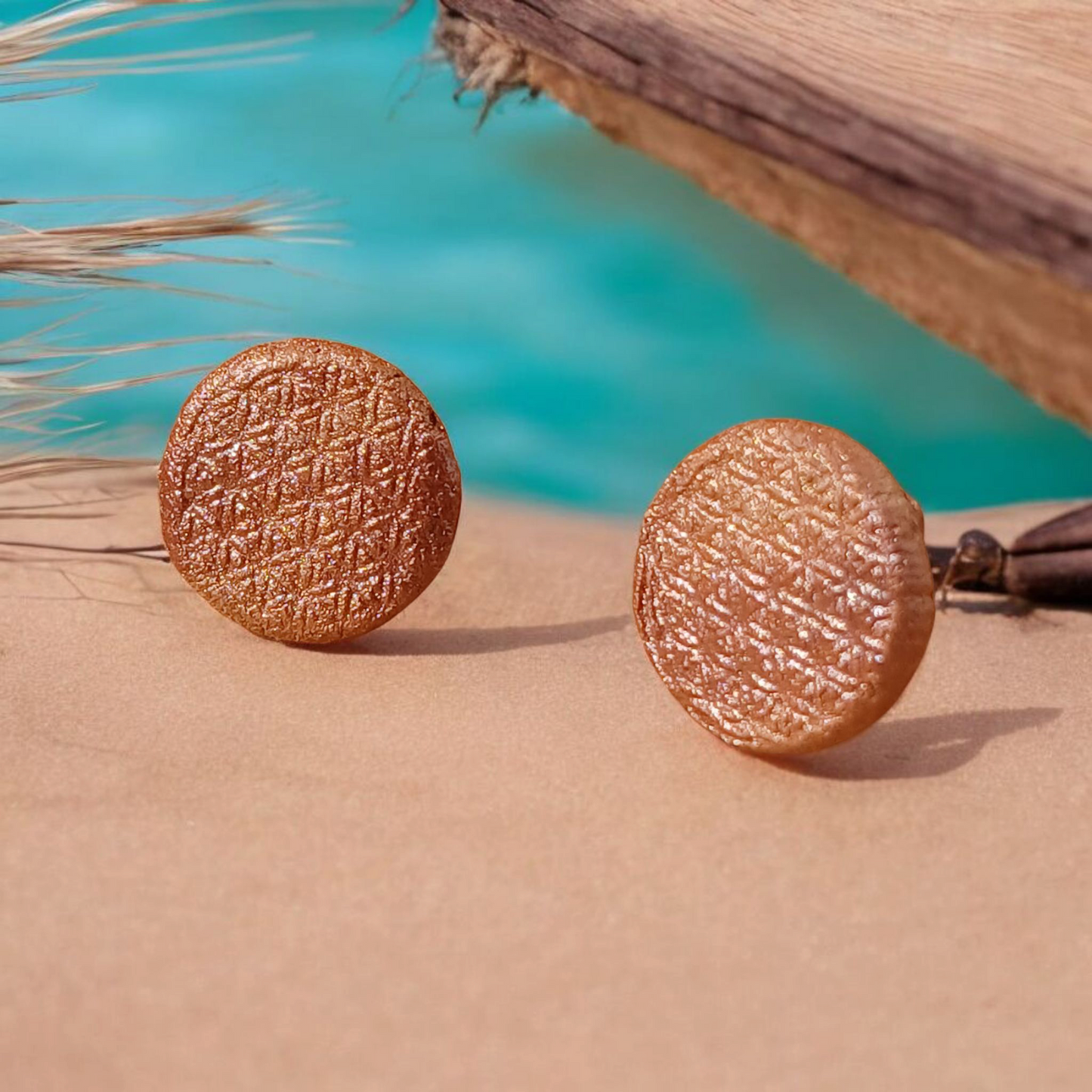 Ohrstecker Keramik "Lebensblume"