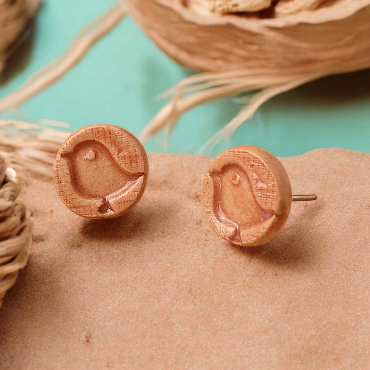 Ohrstecker Keramik "Vogel"