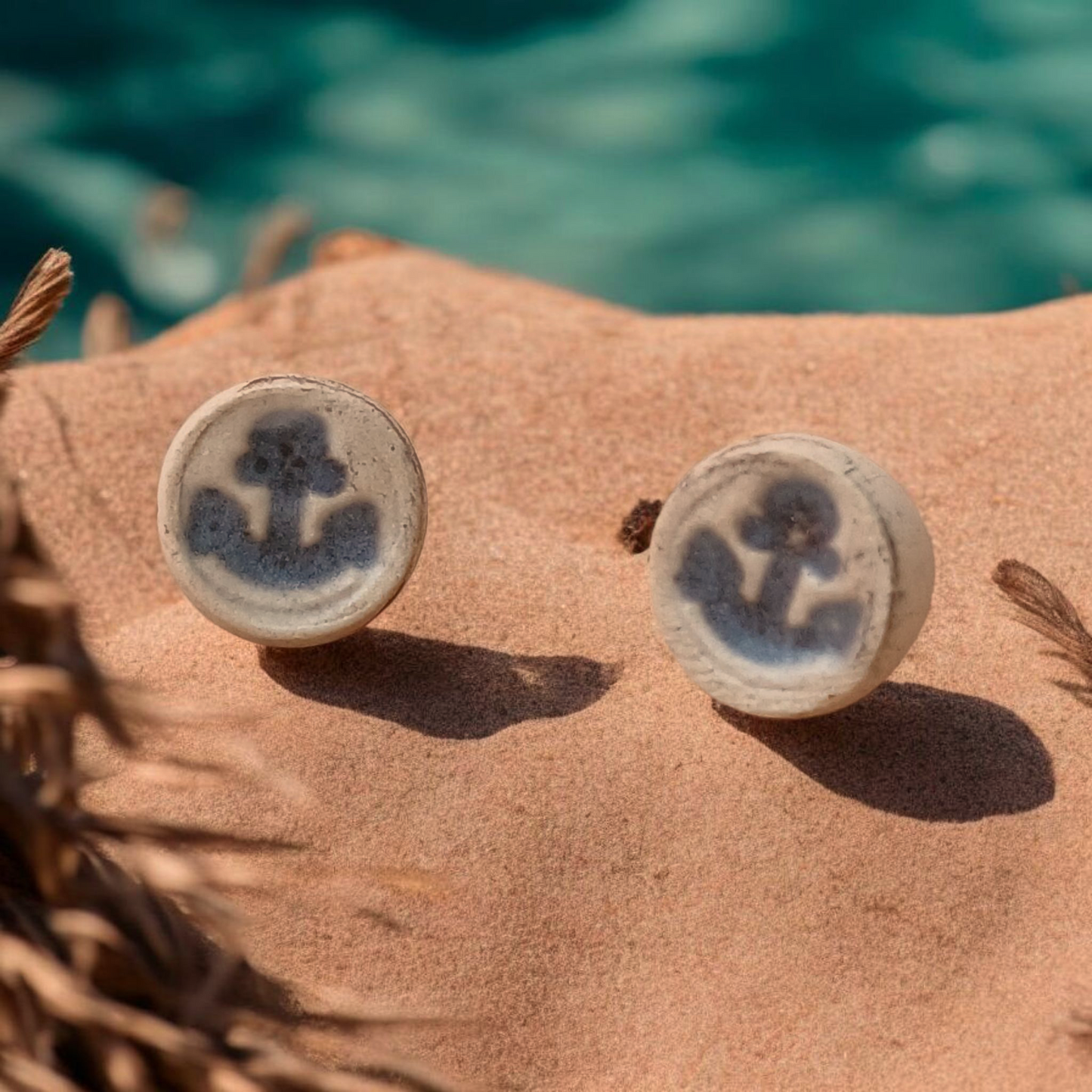 Ohrstecker Keramik "Anker"