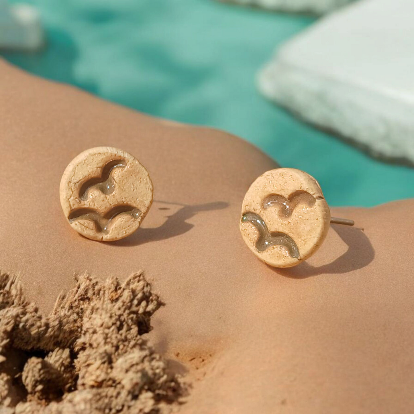 Ohrstecker Keramik "Vogel"