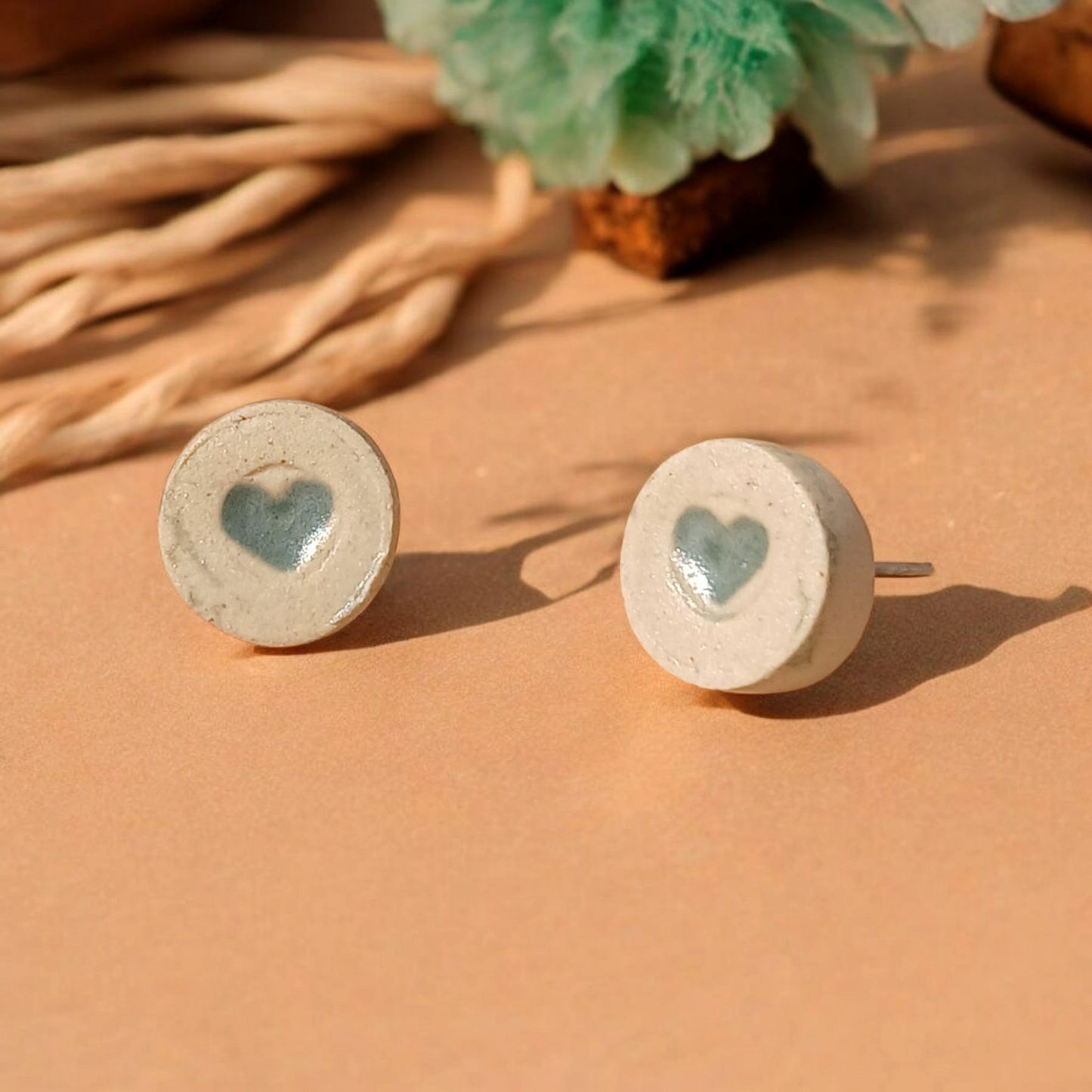 Ohrstecker Keramik "Herz"