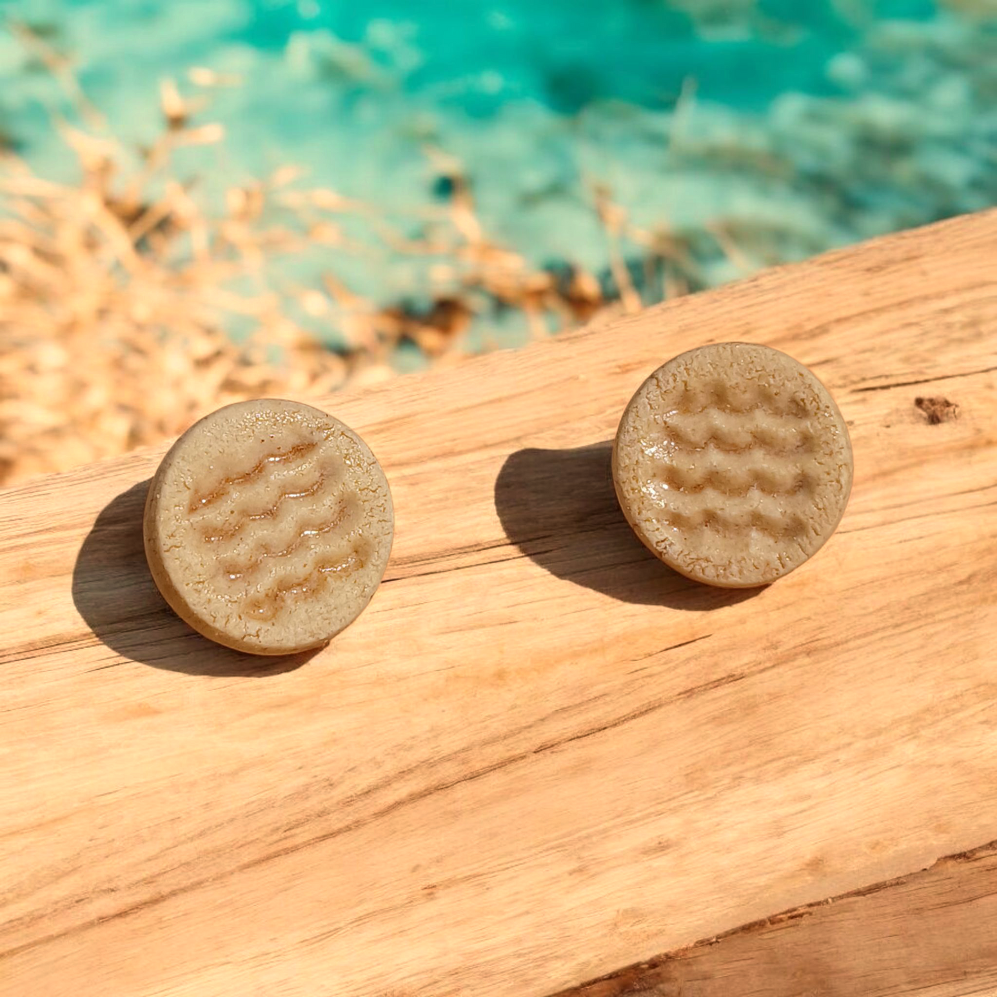 Ohrstecker Keramik "Wellen"