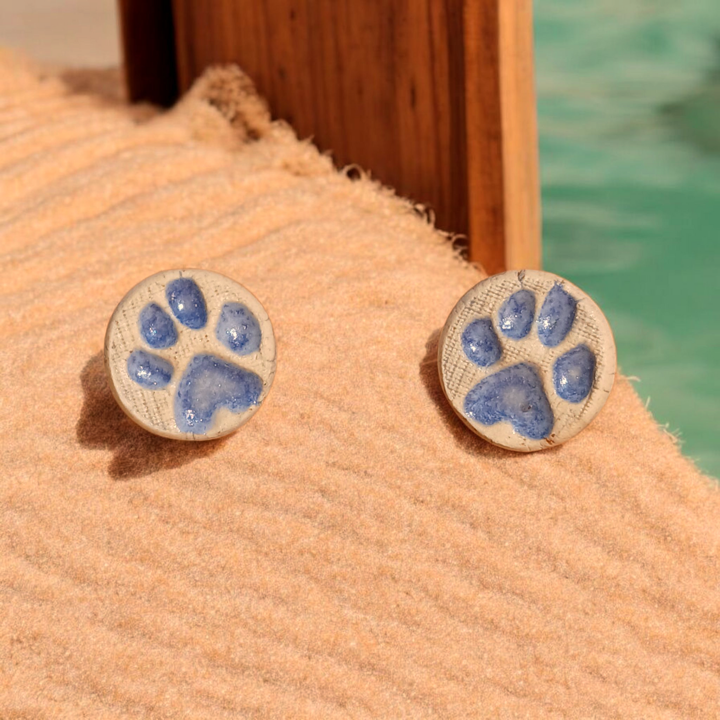 Ohrstecker Keramik "Pfote"