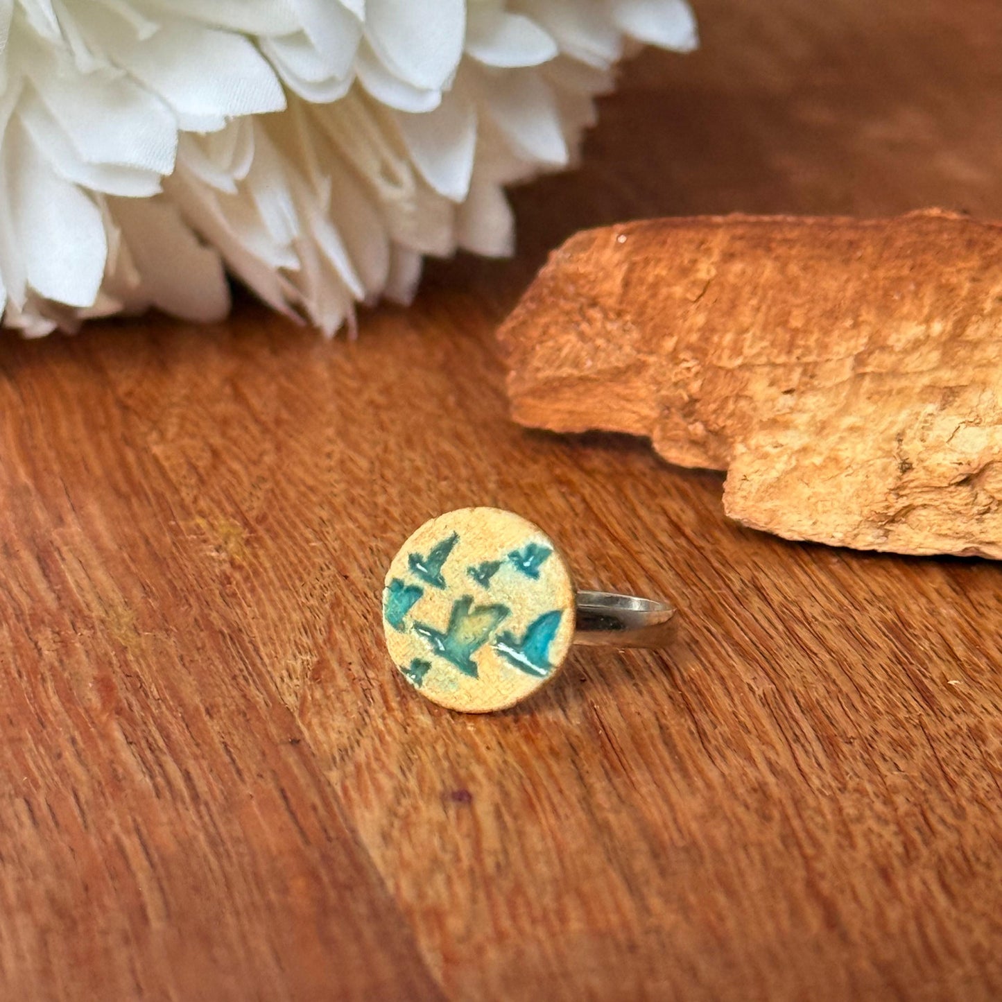 Ring Keramik "Vögel"