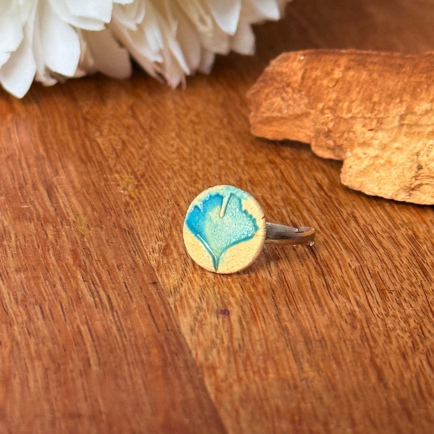 Ring Keramik "Gingko"