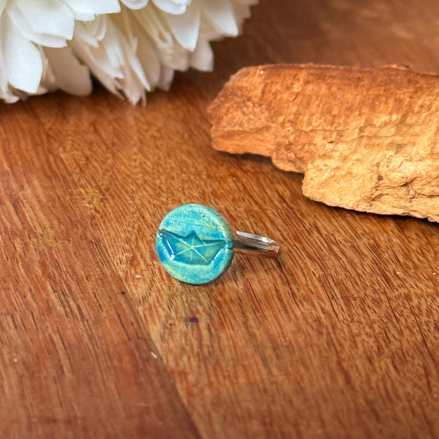 Ring Keramik "Papierboot"