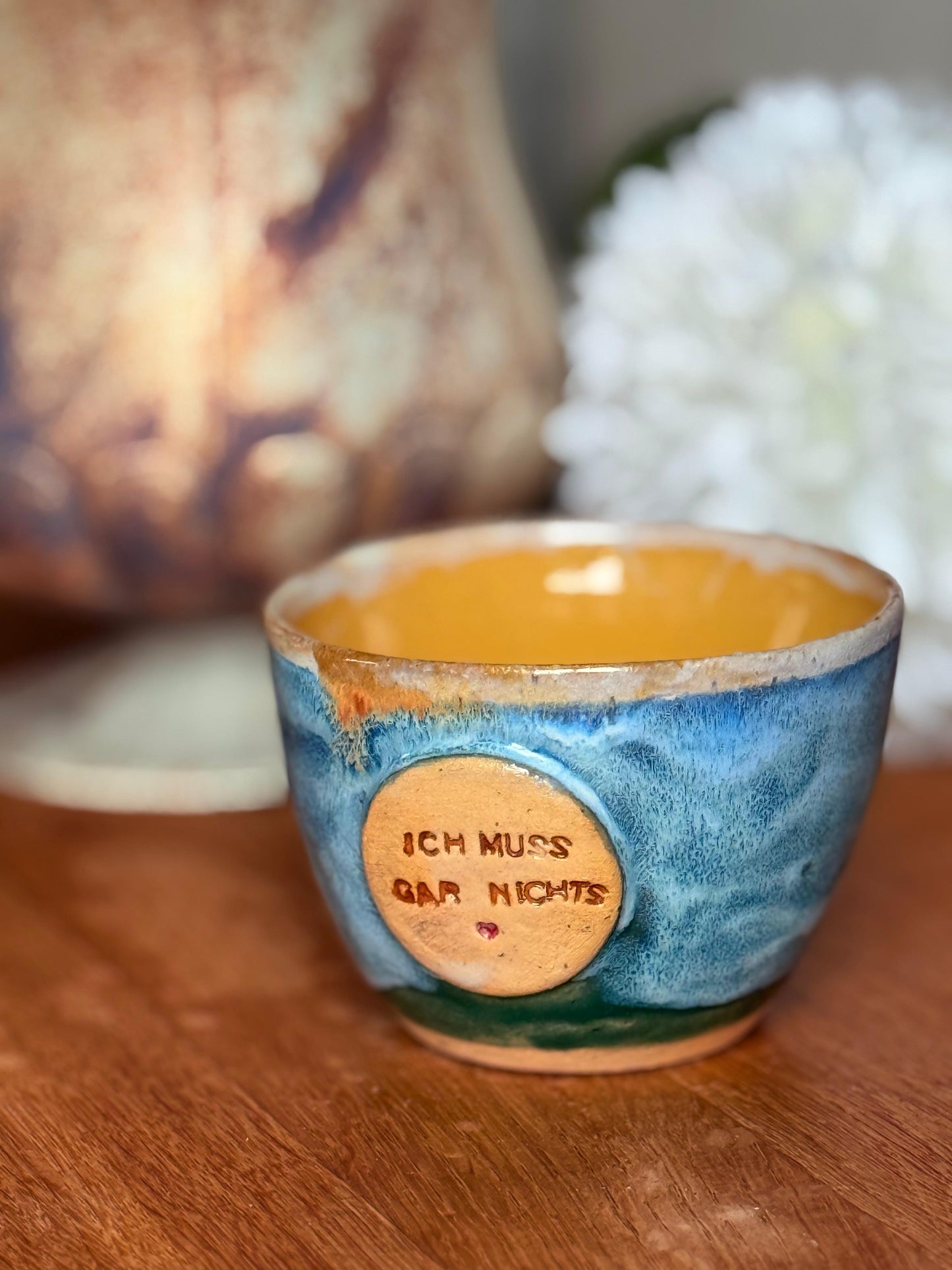 Becher Keramik "Ich muss gar nichts"