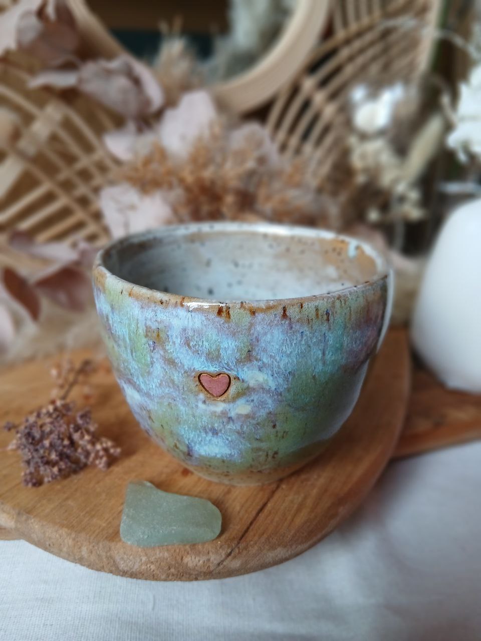 Becher Keramik "Herz"