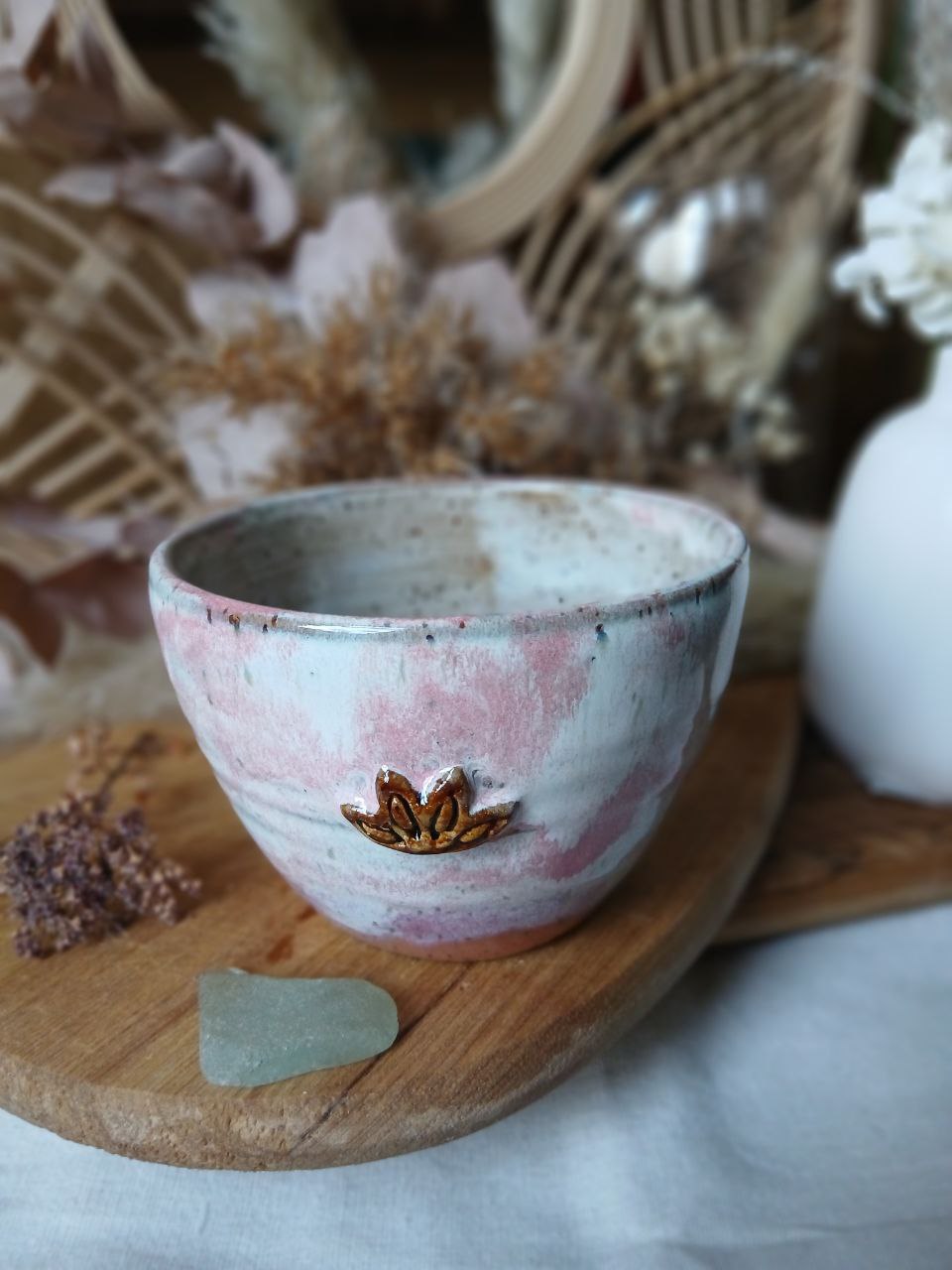 Becher Keramik "Lotus"