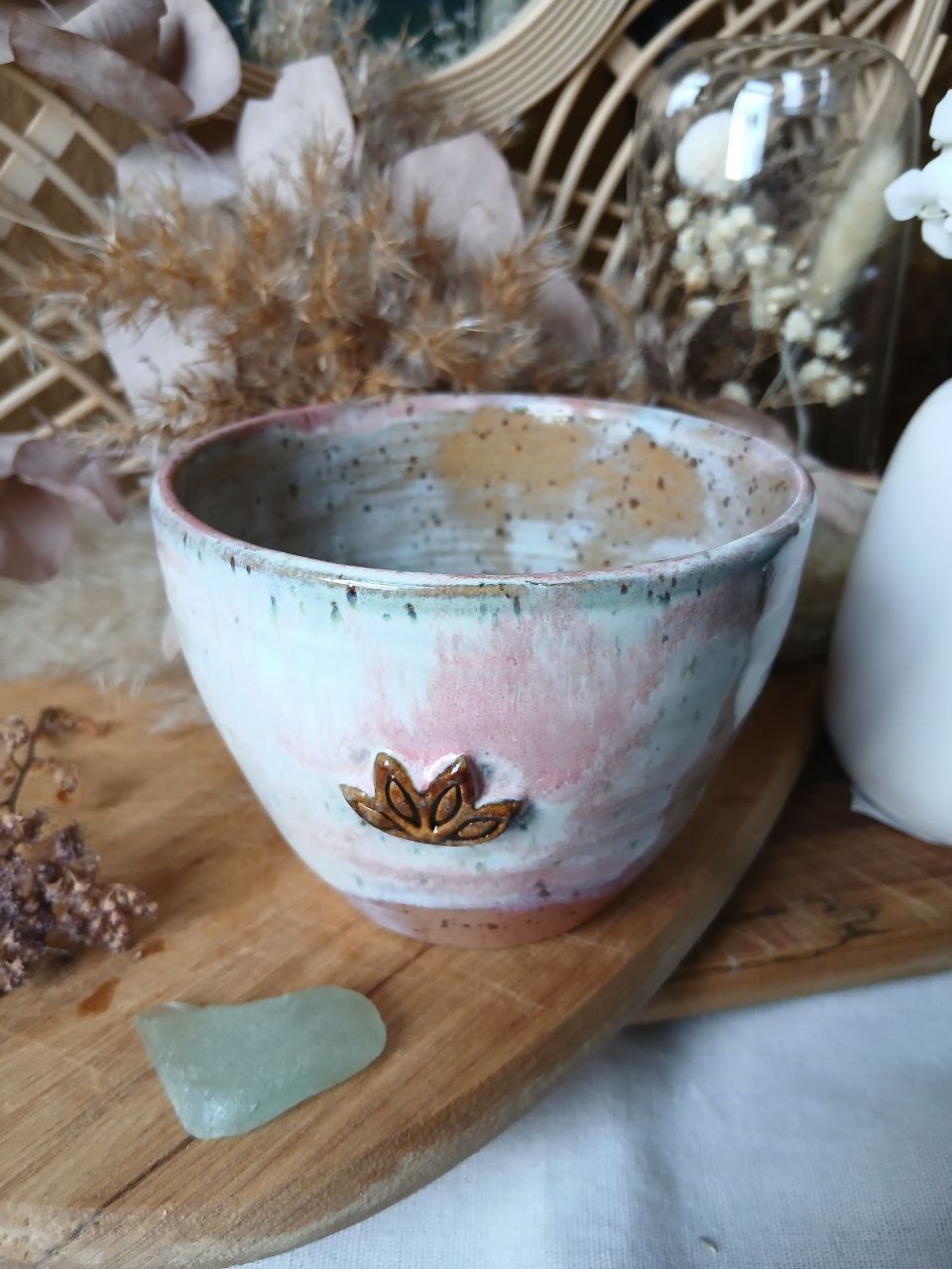 Becher Keramik "Lotus"