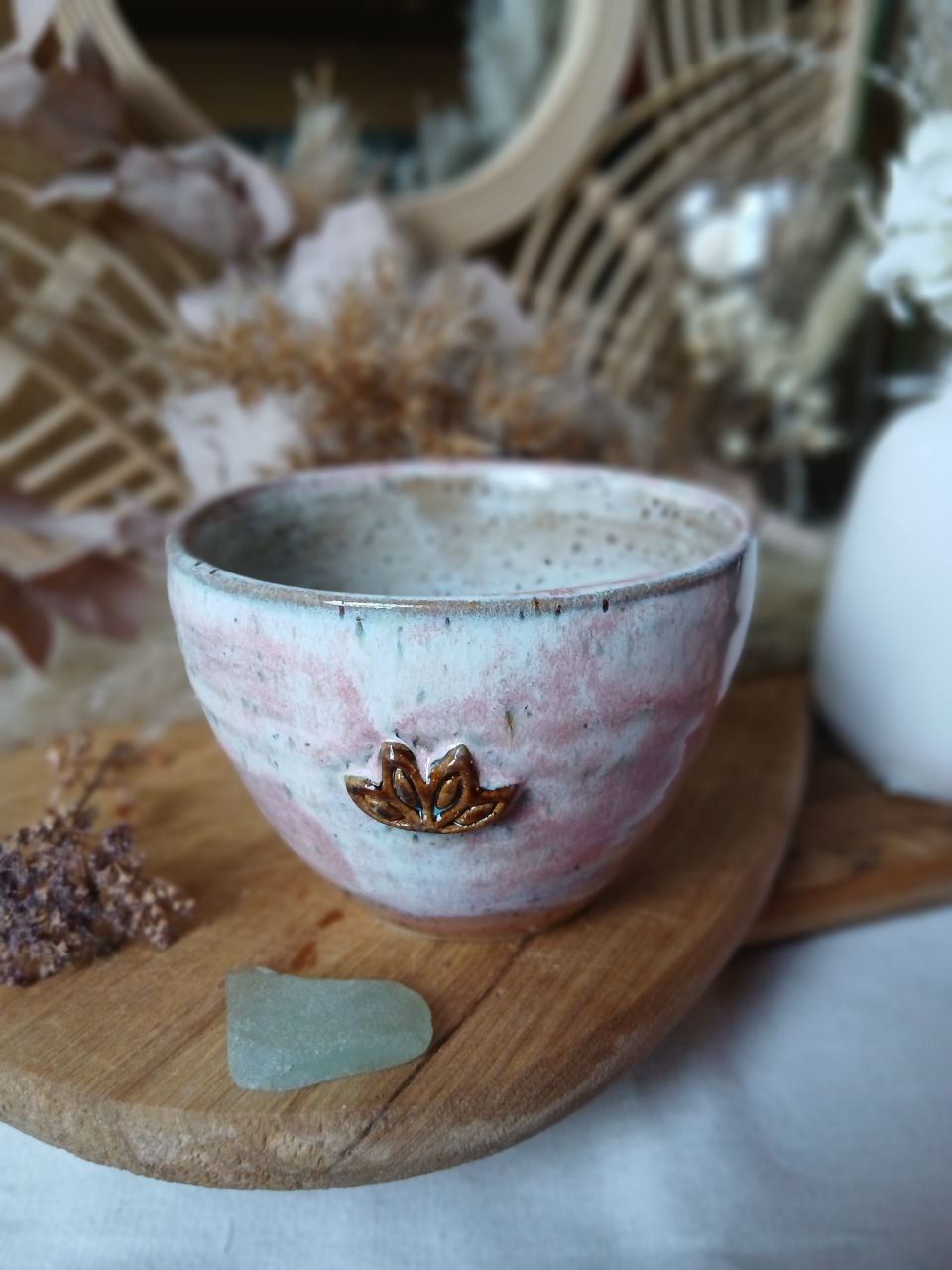 Becher Keramik "Lotus"