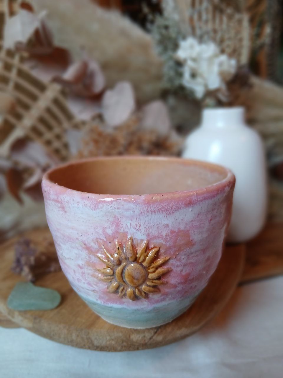 Becher Keramik "Sonne"