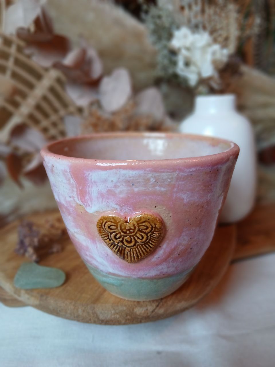 Becher Keramik "Herz"