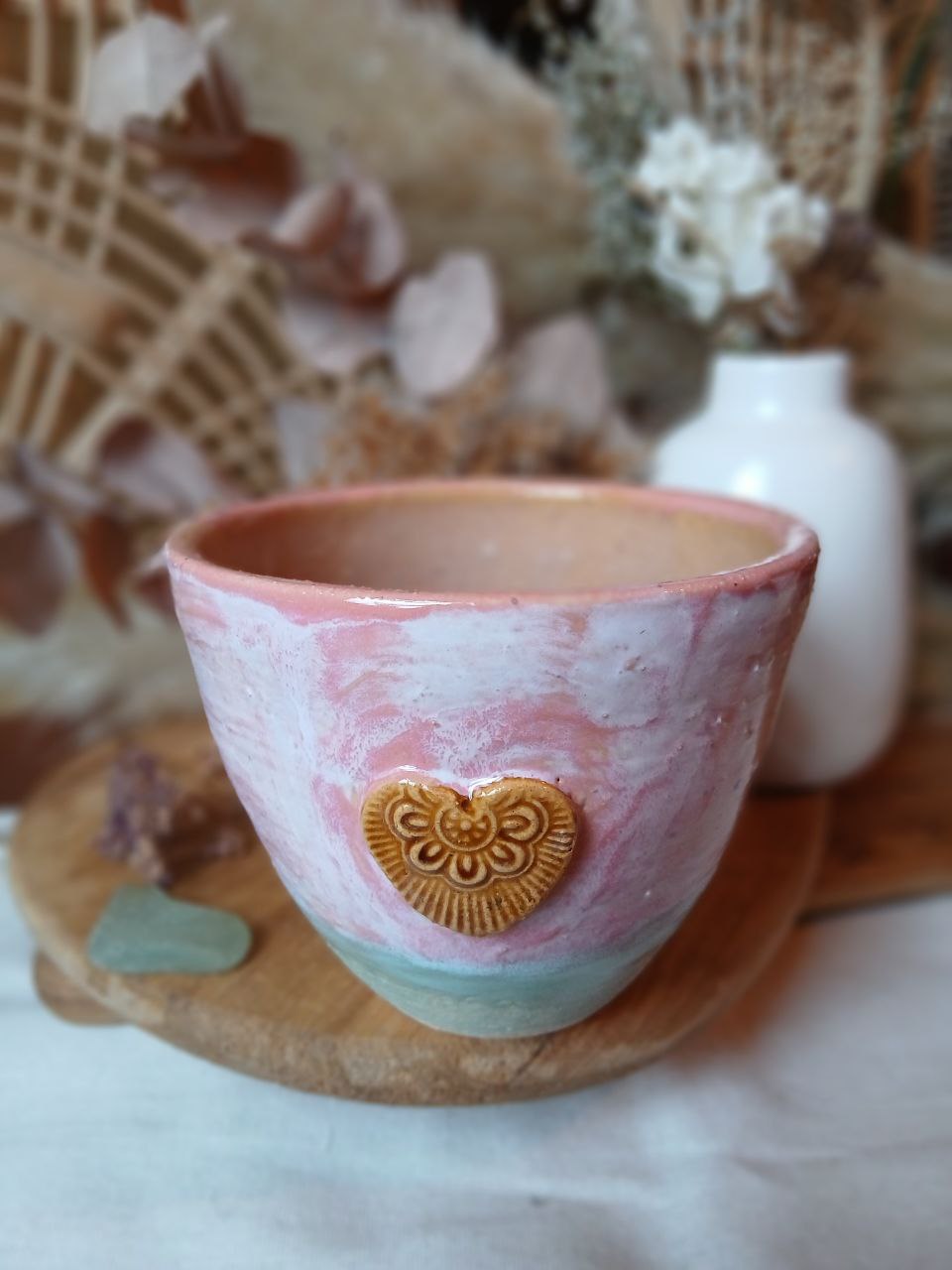 Becher Keramik "Herz"