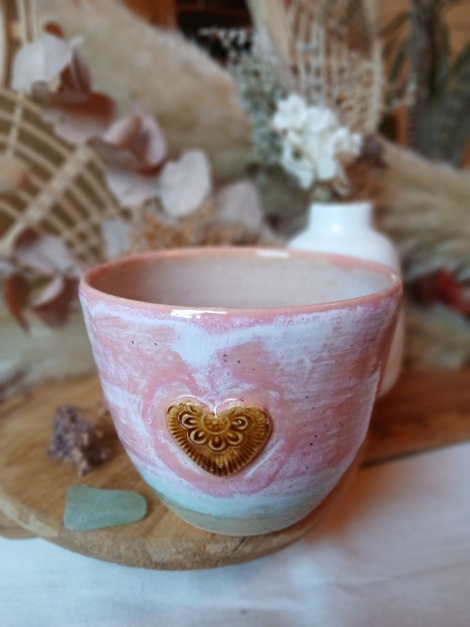 Becher Keramik "Herz"