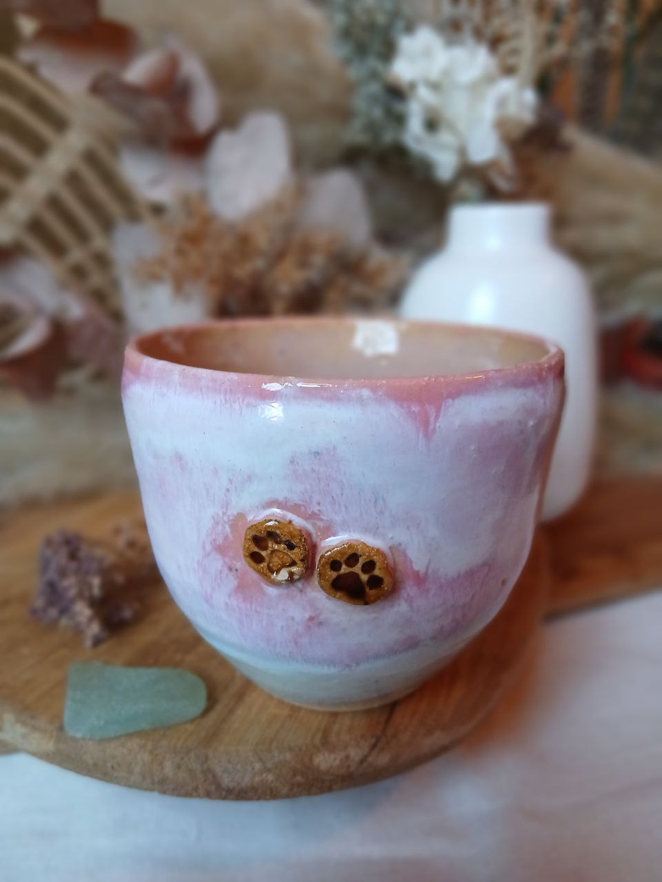 Becher Keramik "Pfote"