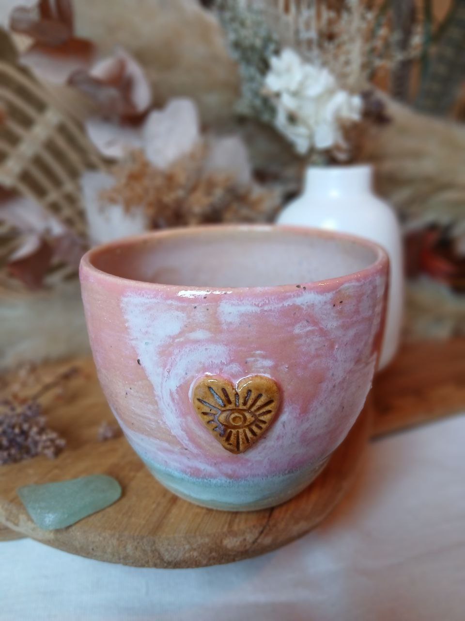 Becher Keramik "Herz"