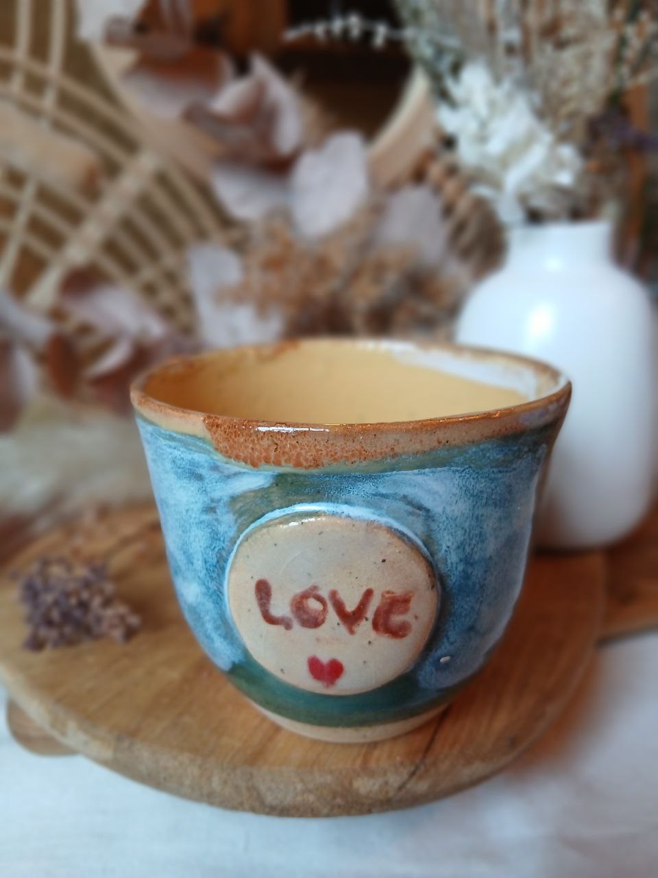 Becher Keramik "Love"