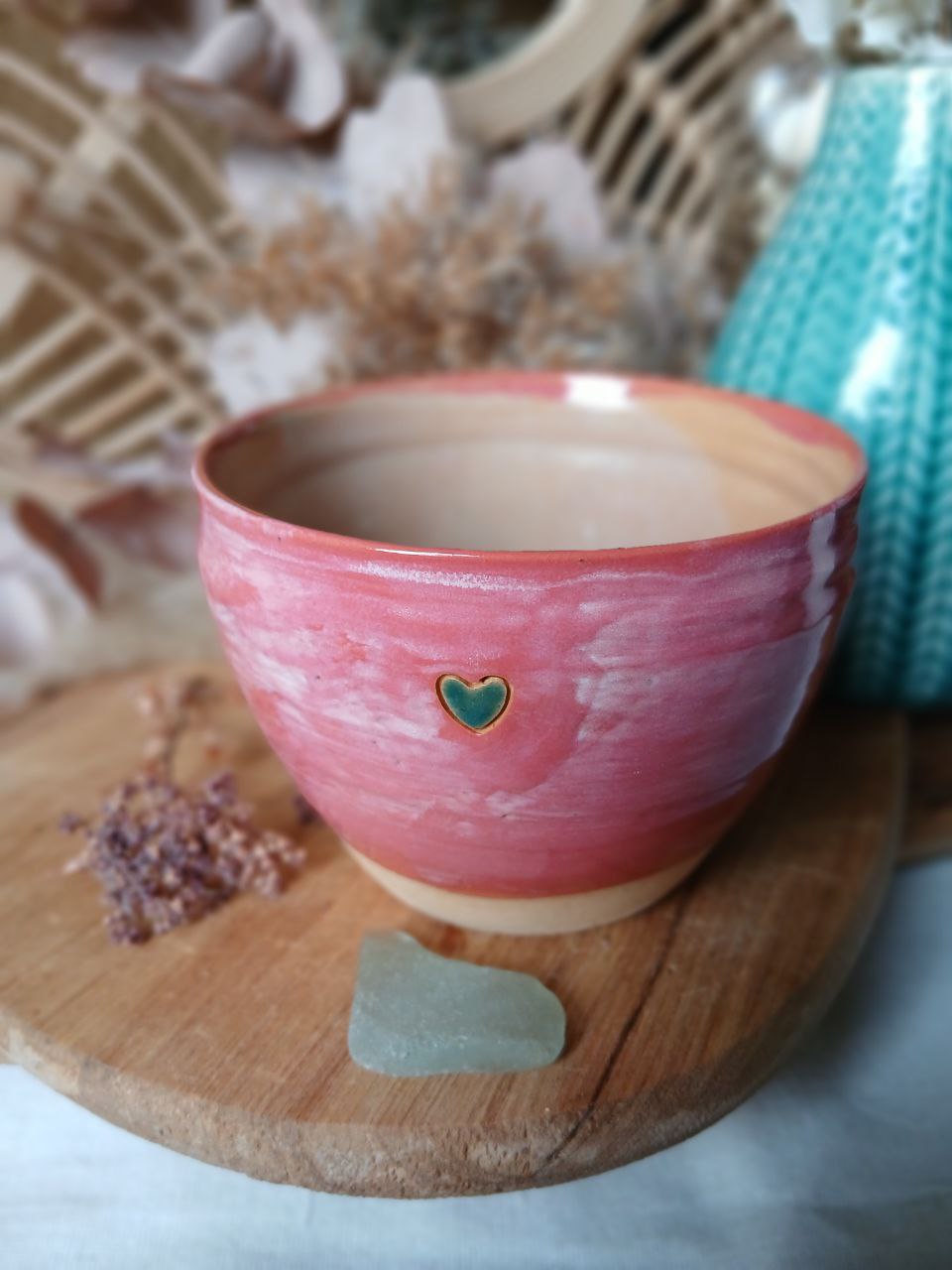 Becher Keramik "Herz"