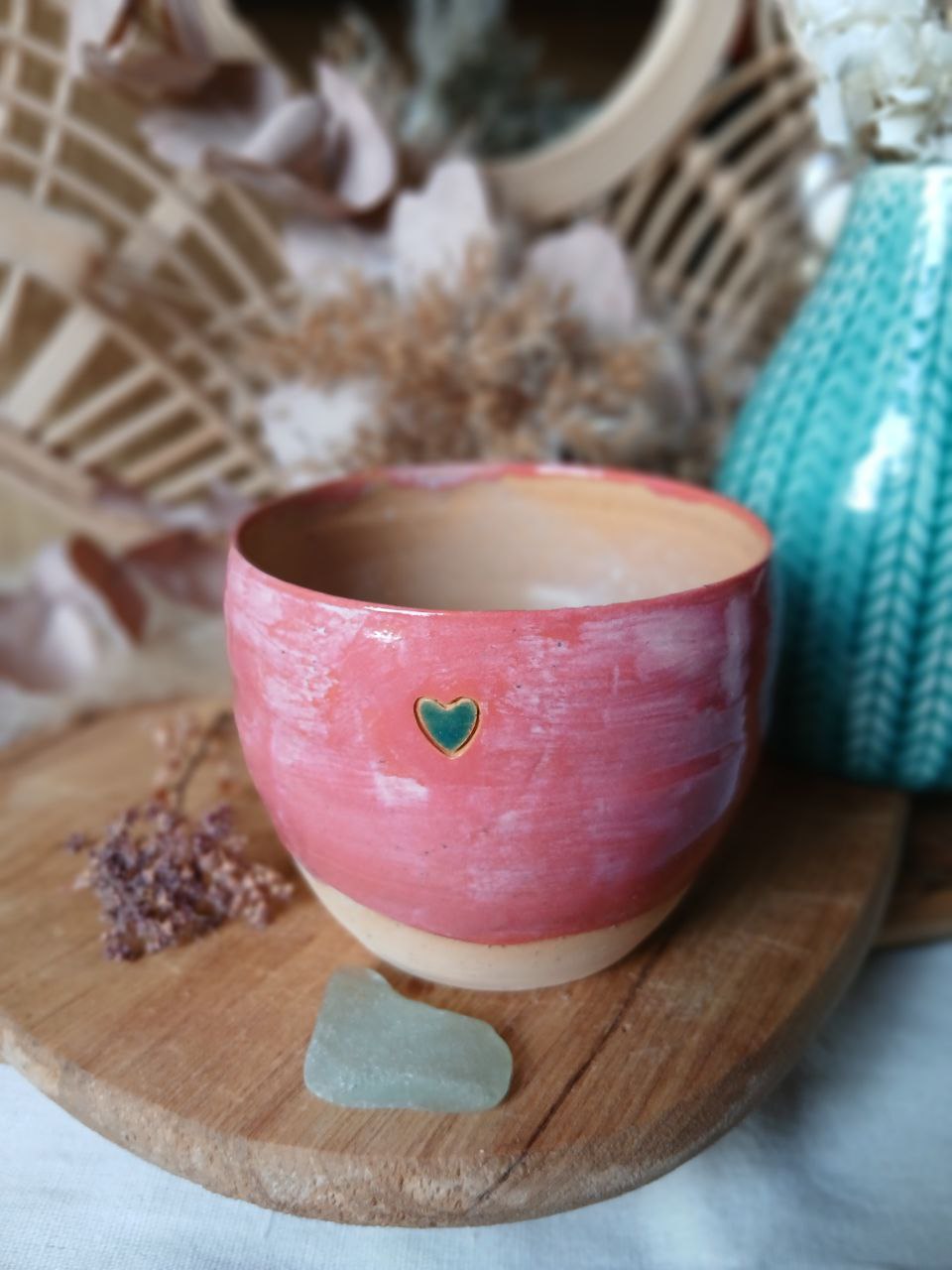 Becher Keramik "Herz"