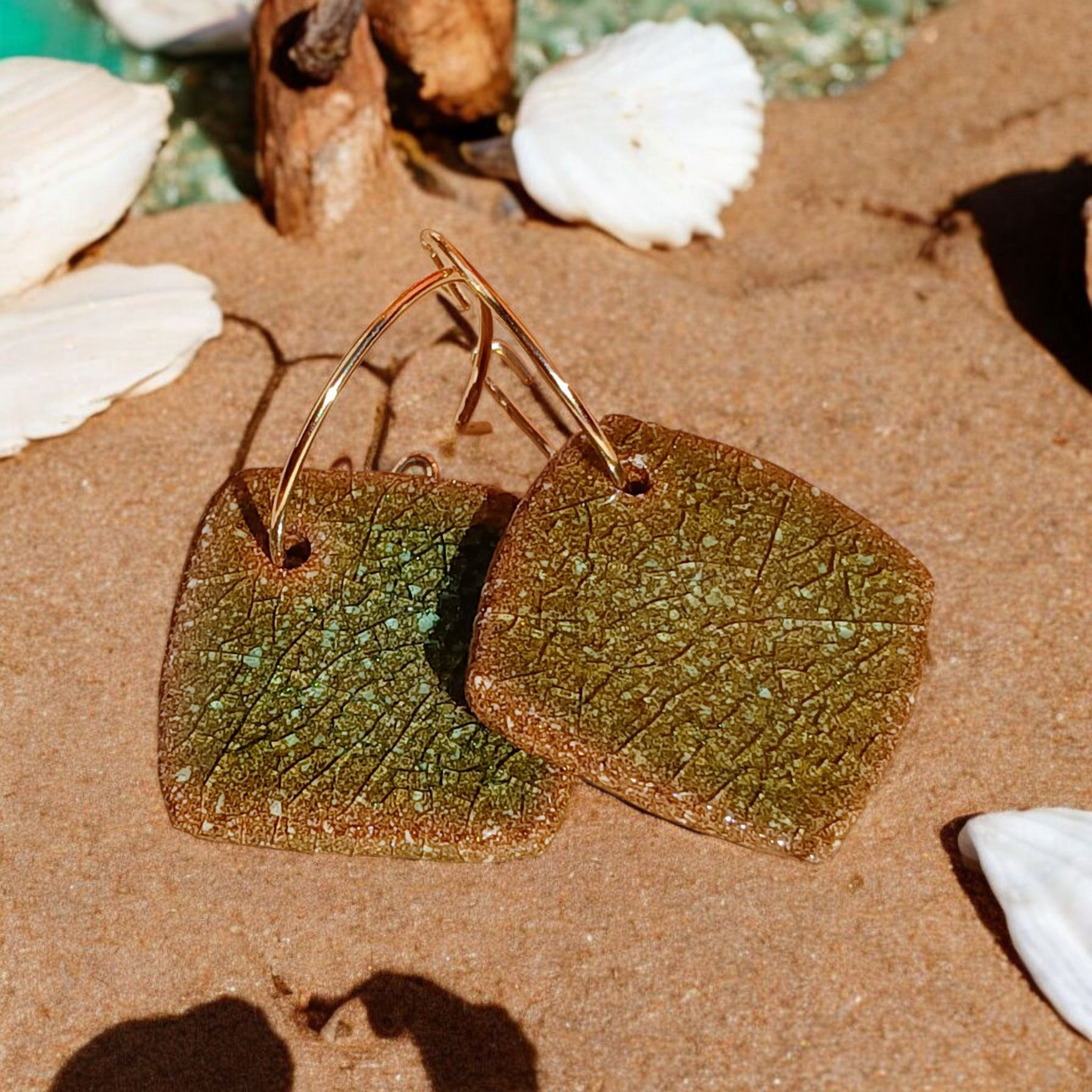 Ohrhänger Keramik kristalltürkis