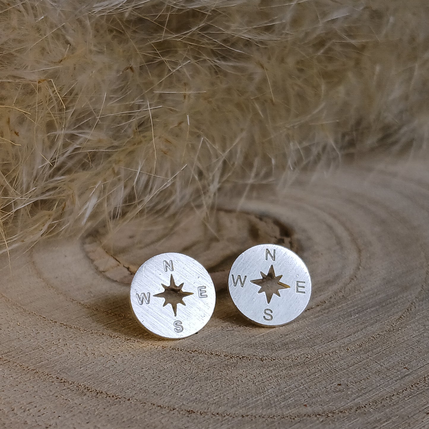 Ohrstecker Edelstahl Kompass