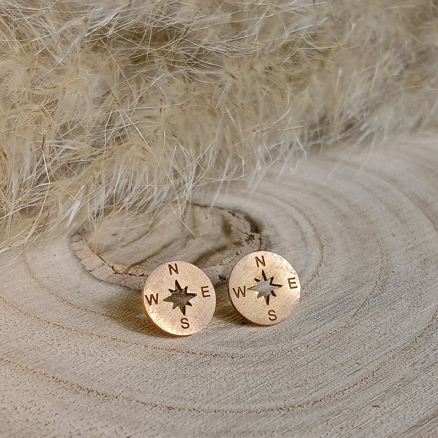 Ohrstecker Edelstahl Kompass