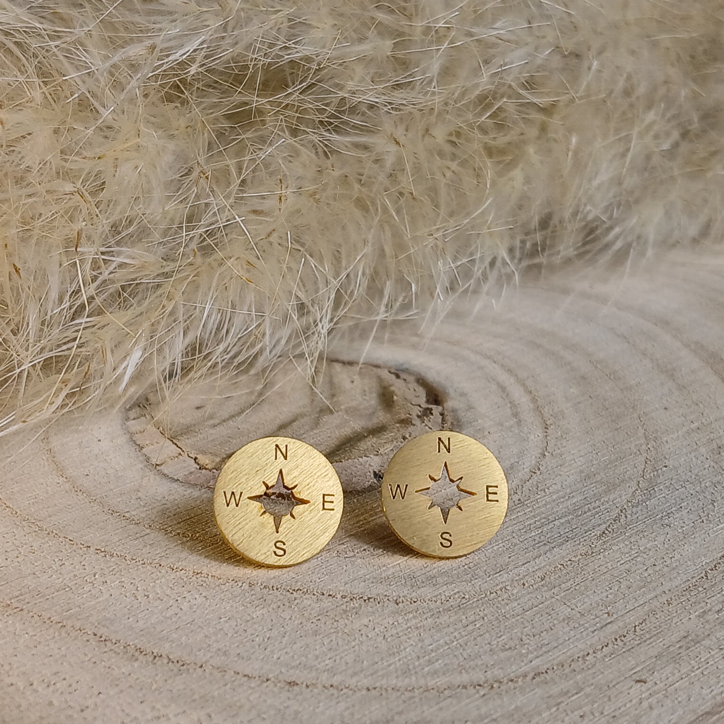 Ohrstecker Edelstahl Kompass