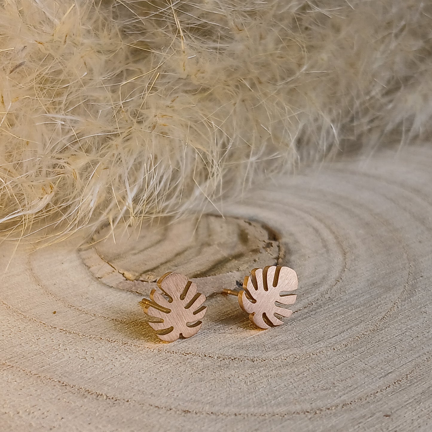 Ohrstecker Edelstahl Blatt