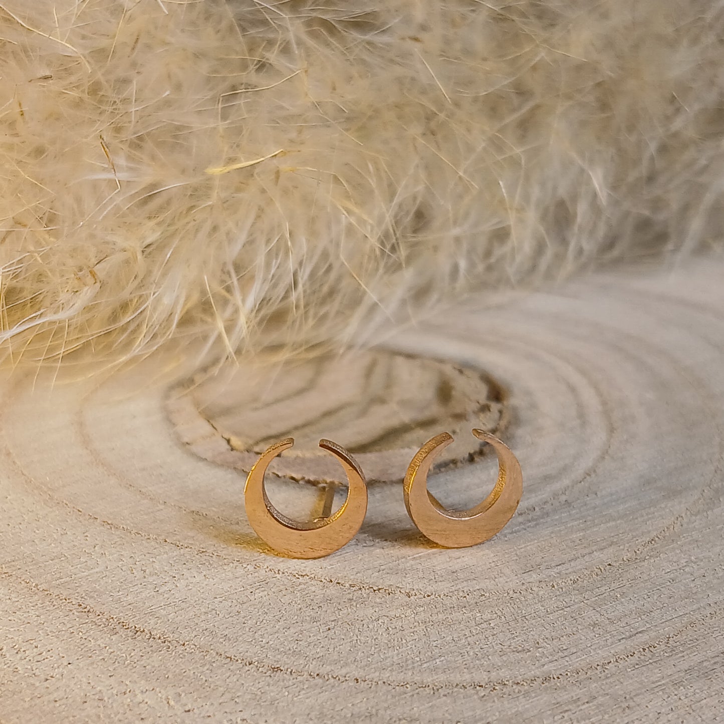 Ohrstecker Edelstahl Hexen-Mond