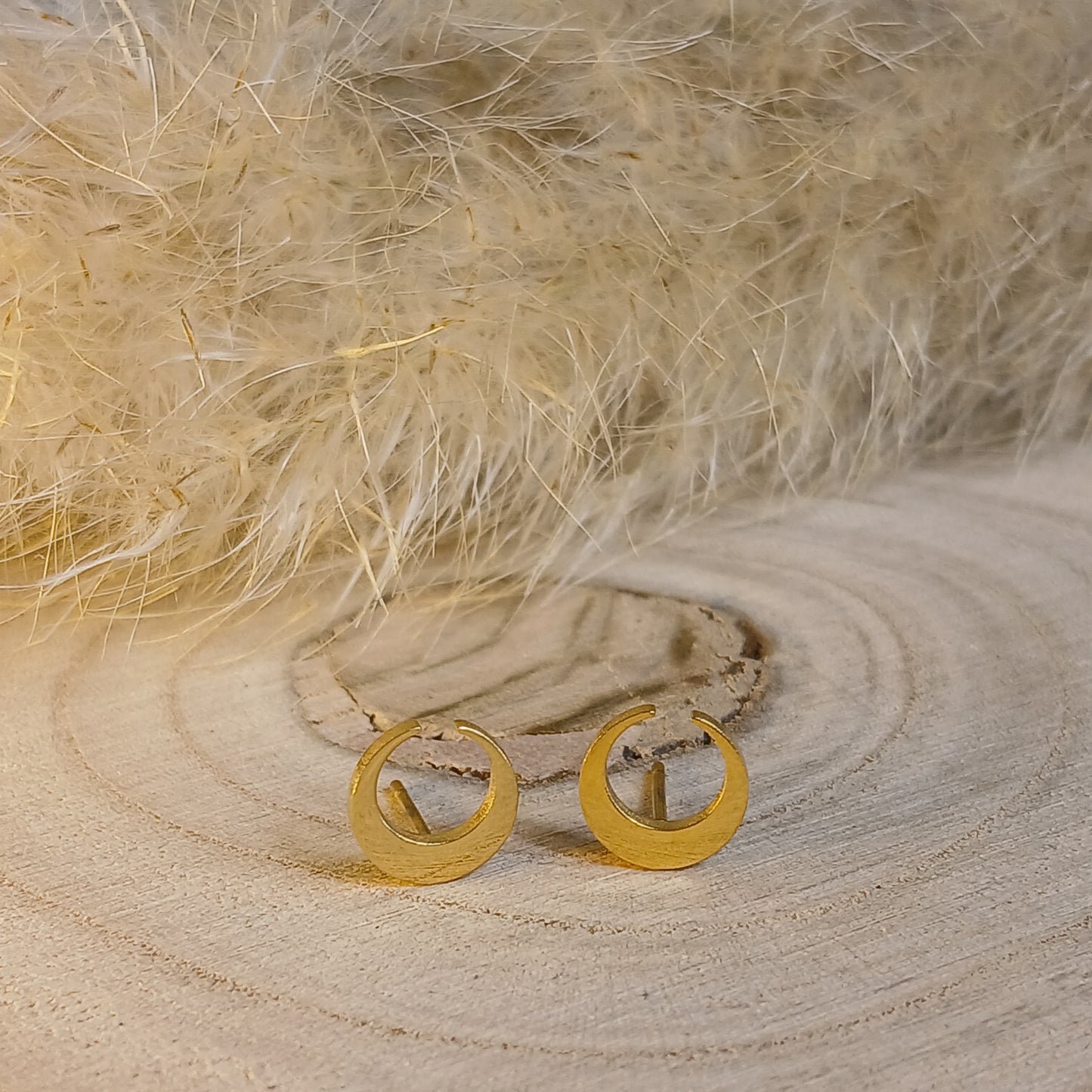 Ohrstecker Edelstahl Hexen-Mond