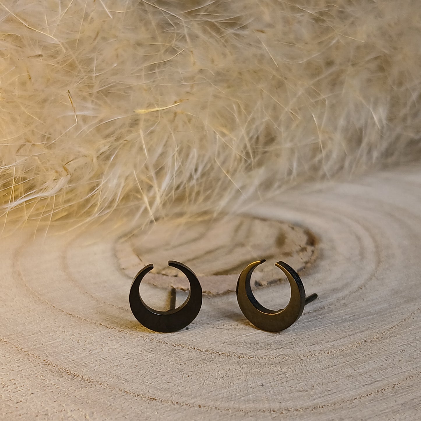 Ohrstecker Edelstahl Hexen-Mond