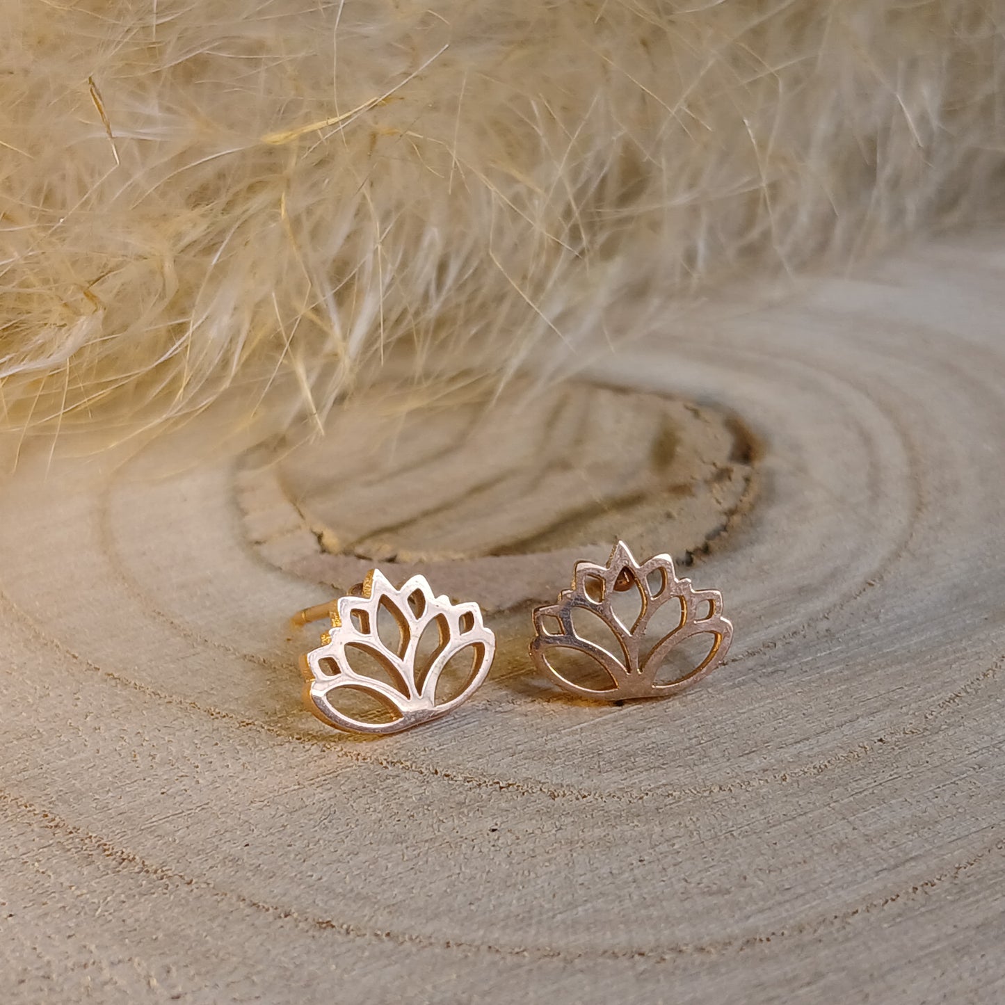 Ohrstecker Edelstahl Lotusblume