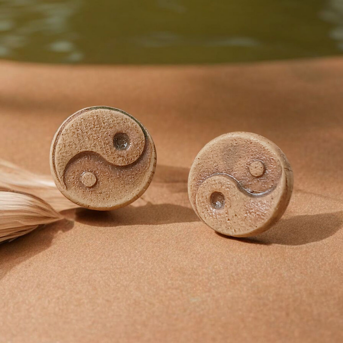 Ohrstecker Keramik "Yin Yang"