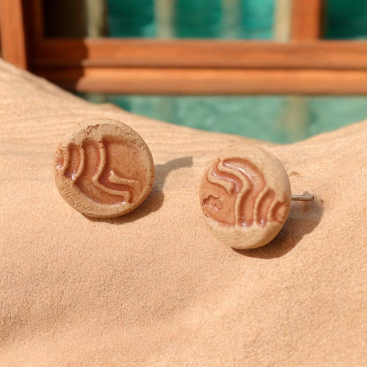 Ohrstecker Keramik "Muschel"