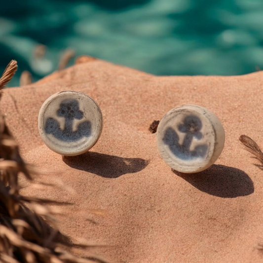 Ohrstecker Keramik "Anker"