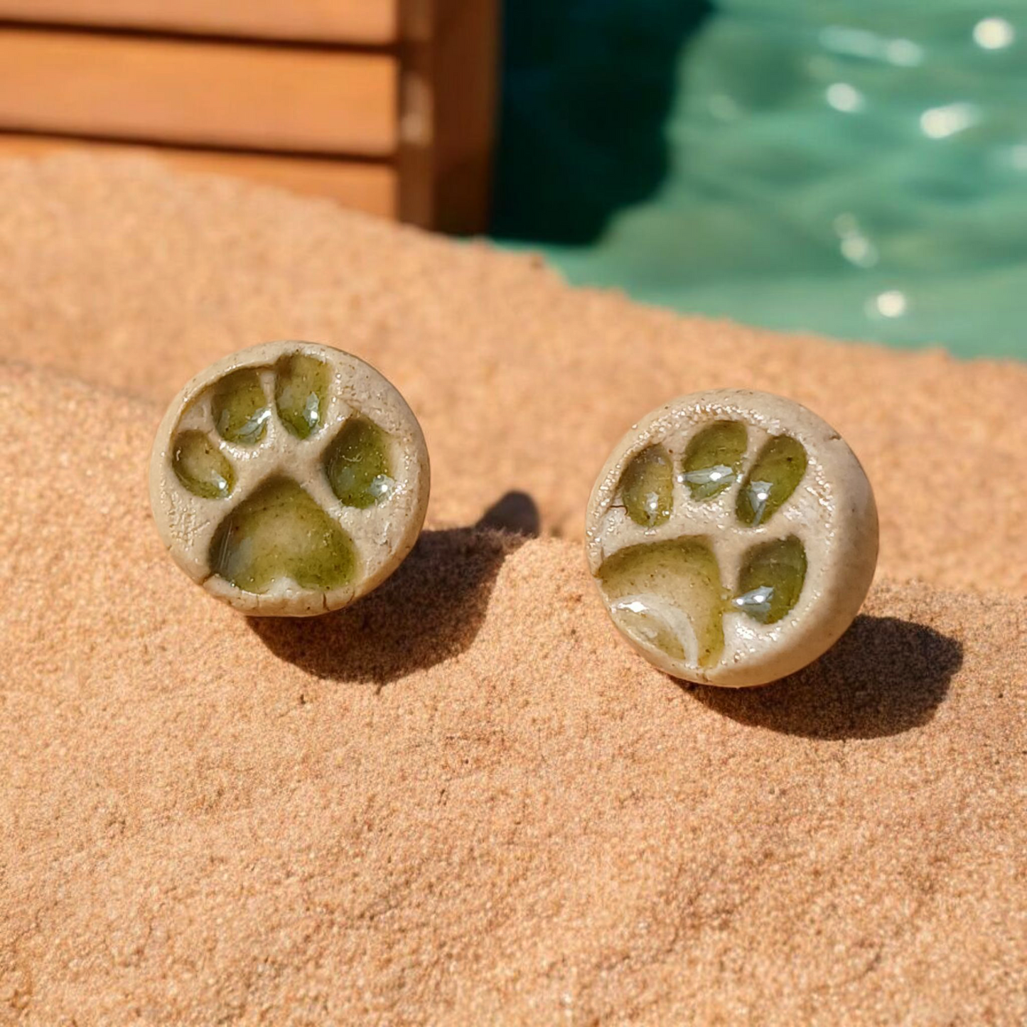 Ohrstecker Keramik "Pfote"