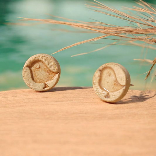 Ohrstecker Keramik "Vogel"