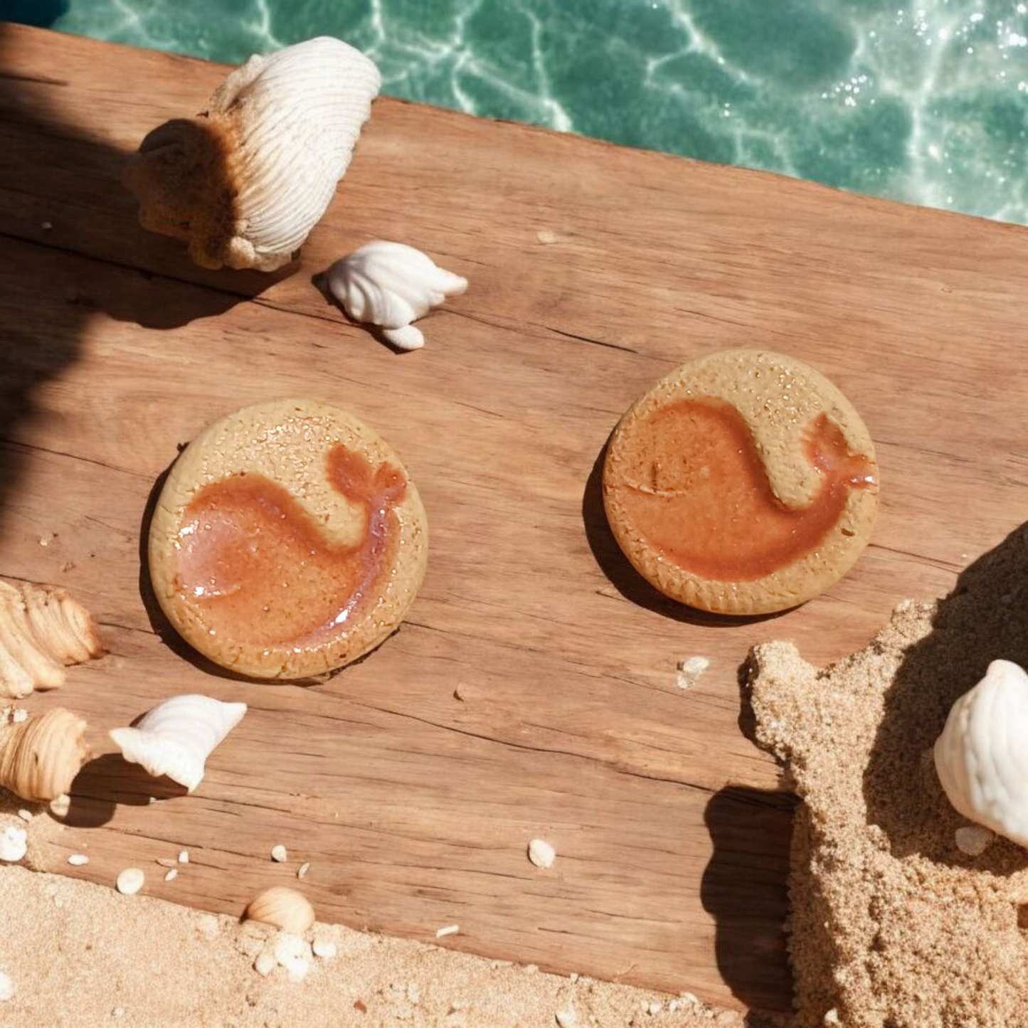 Ohrstecker Keramik "Wal"