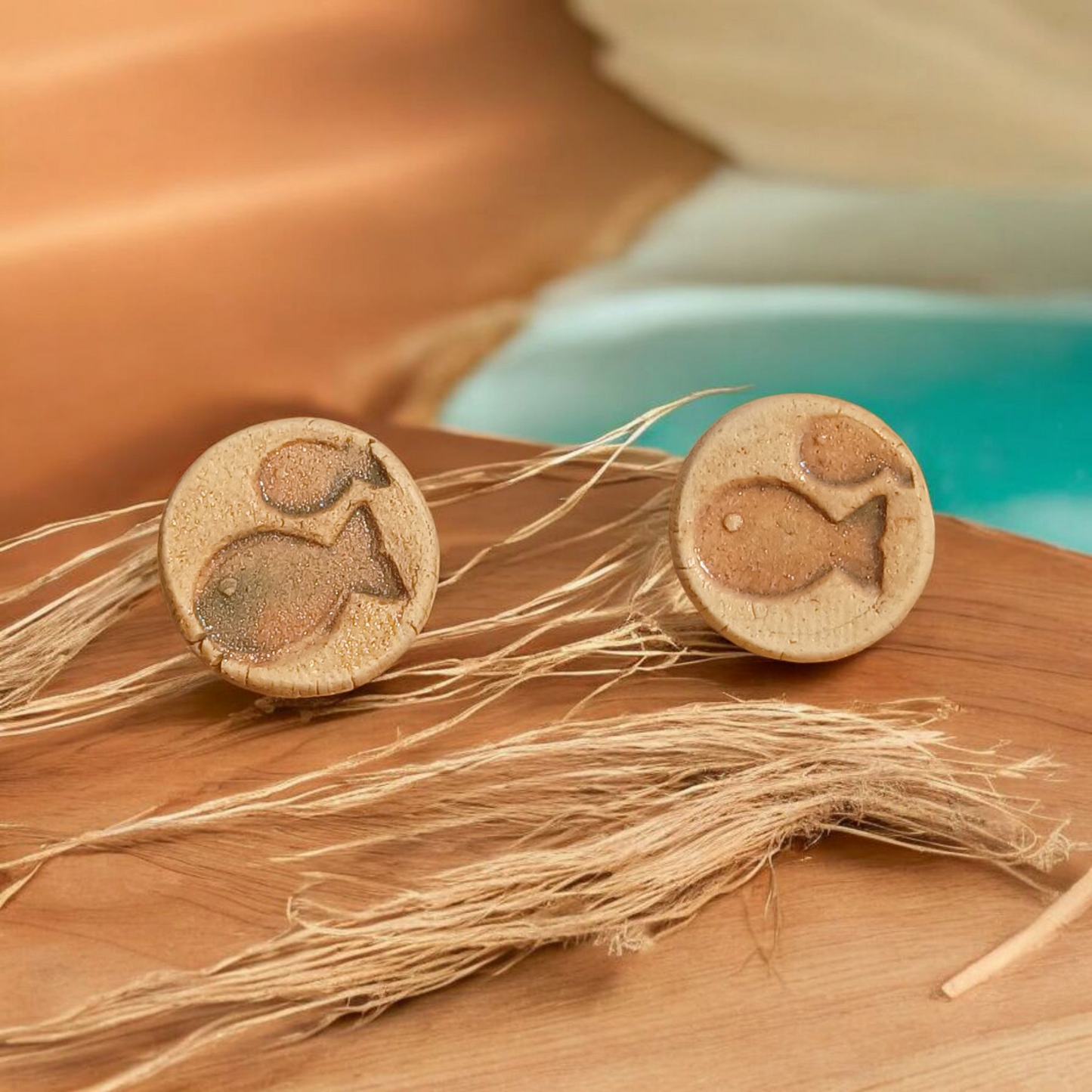 Ohrstecker Keramik "Fischen"