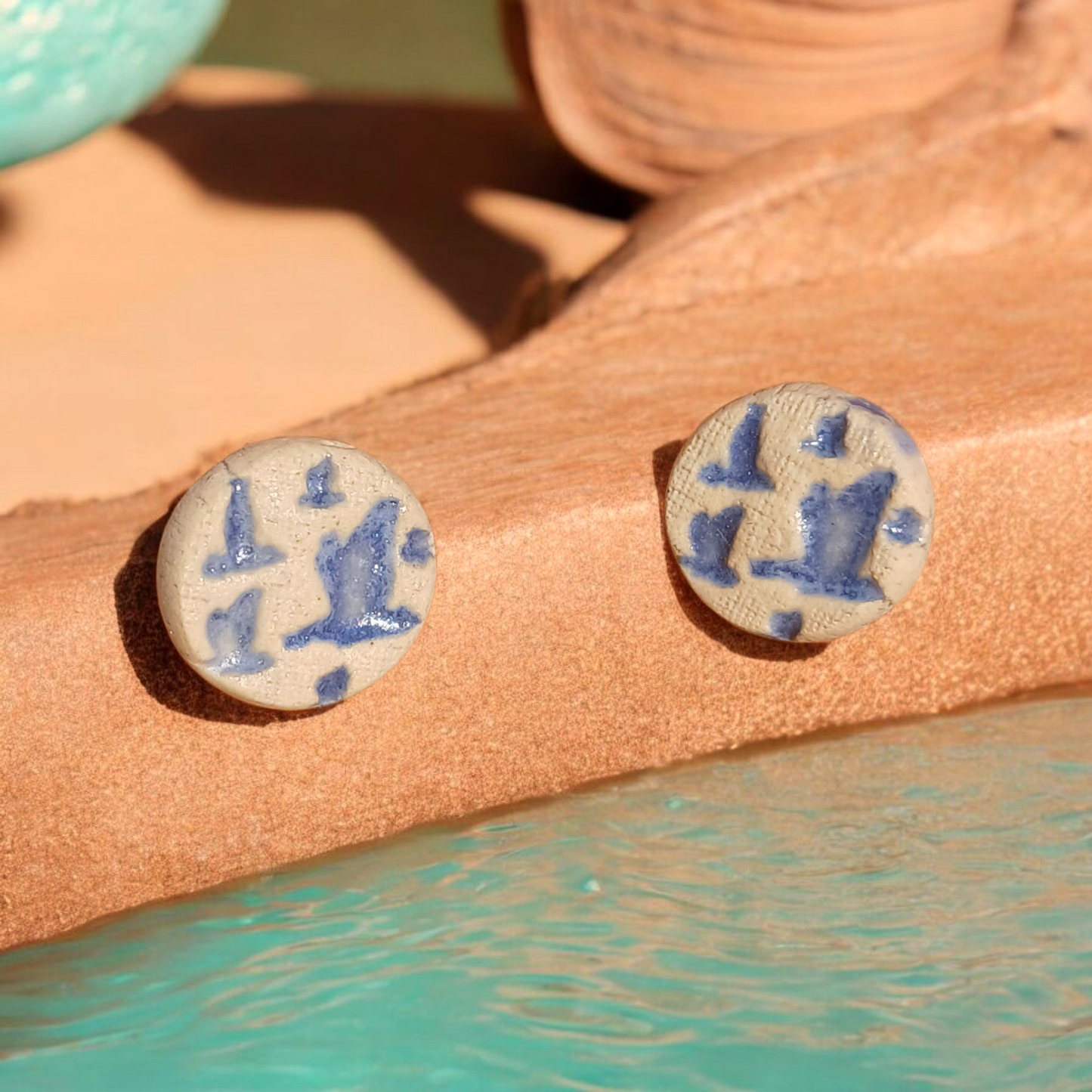 Ohrstecker Keramik "Vogel"