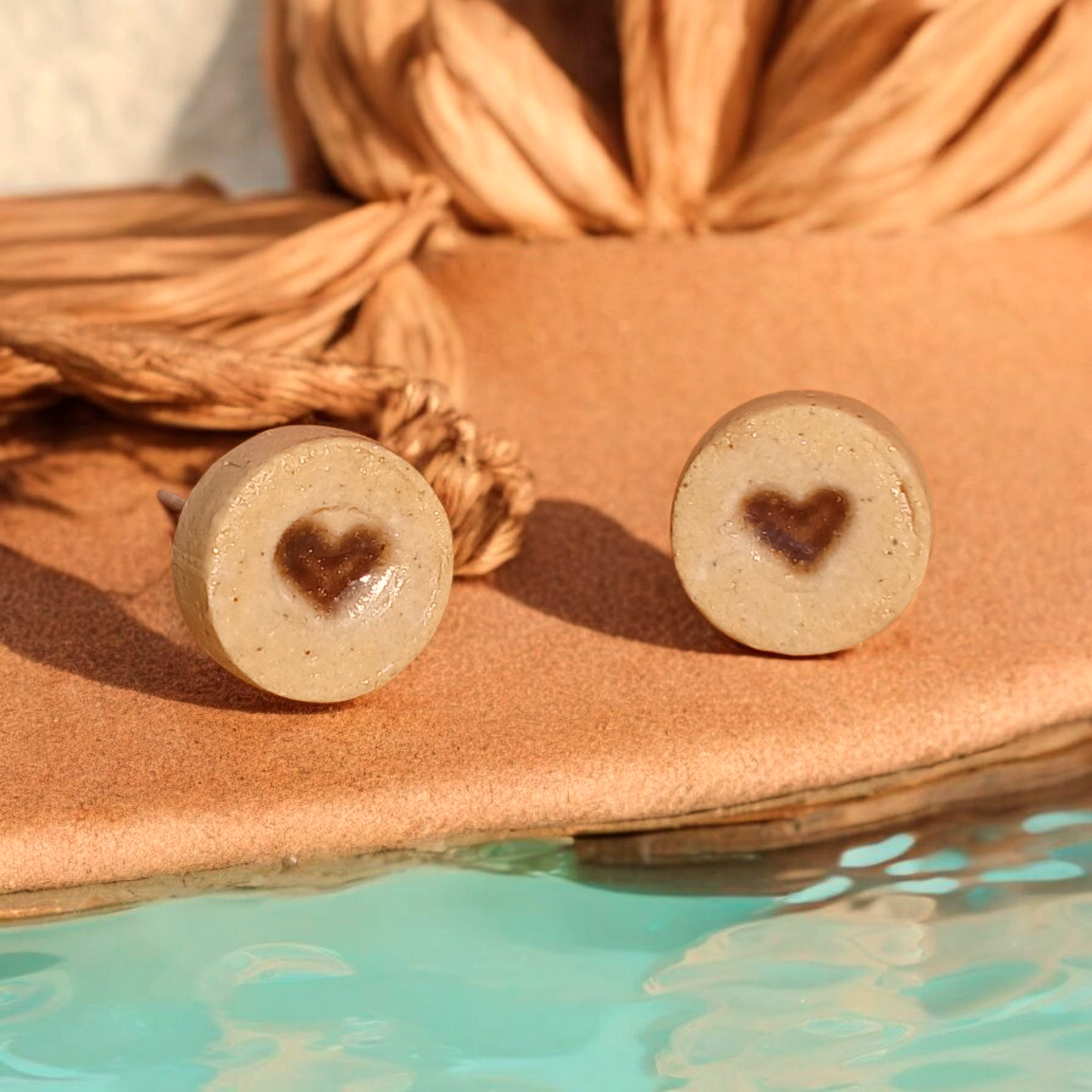 Ohrstecker Keramik "Herz"