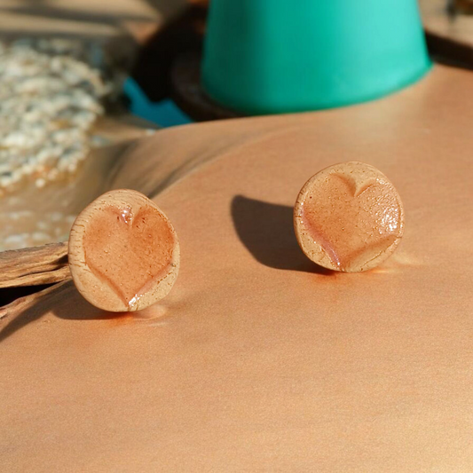 Ohrstecker Keramik "Herz"