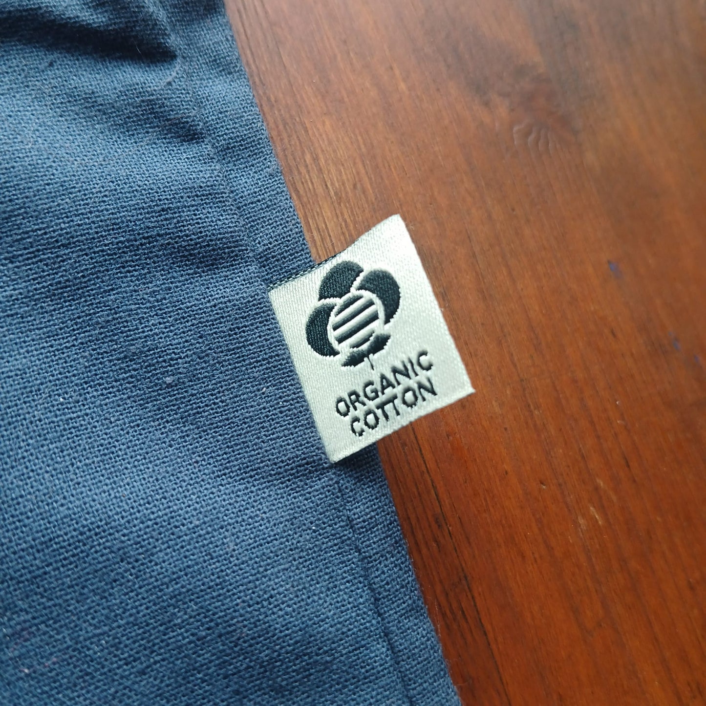 Handbedruckter Bio-Stoffbeutel Spirale