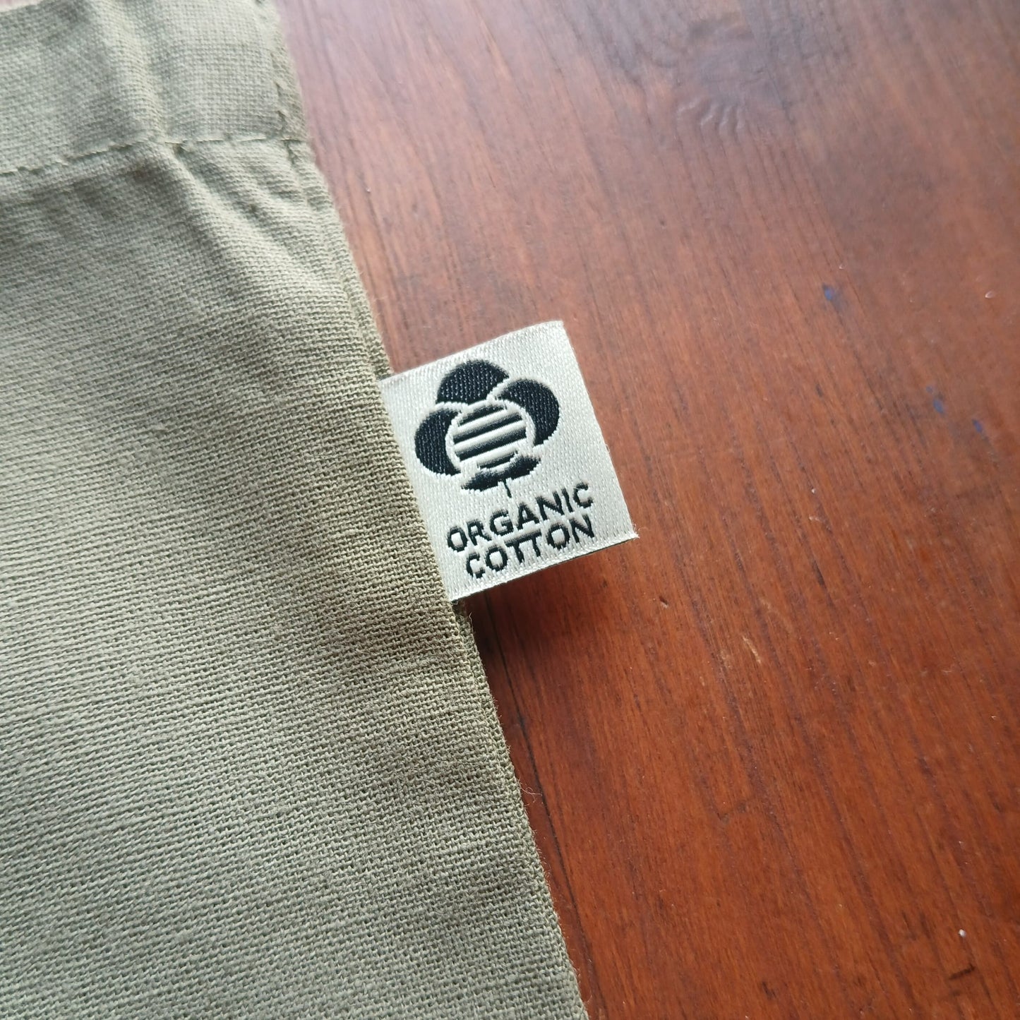 Handbedruckter Bio-Stoffbeutel Spirale